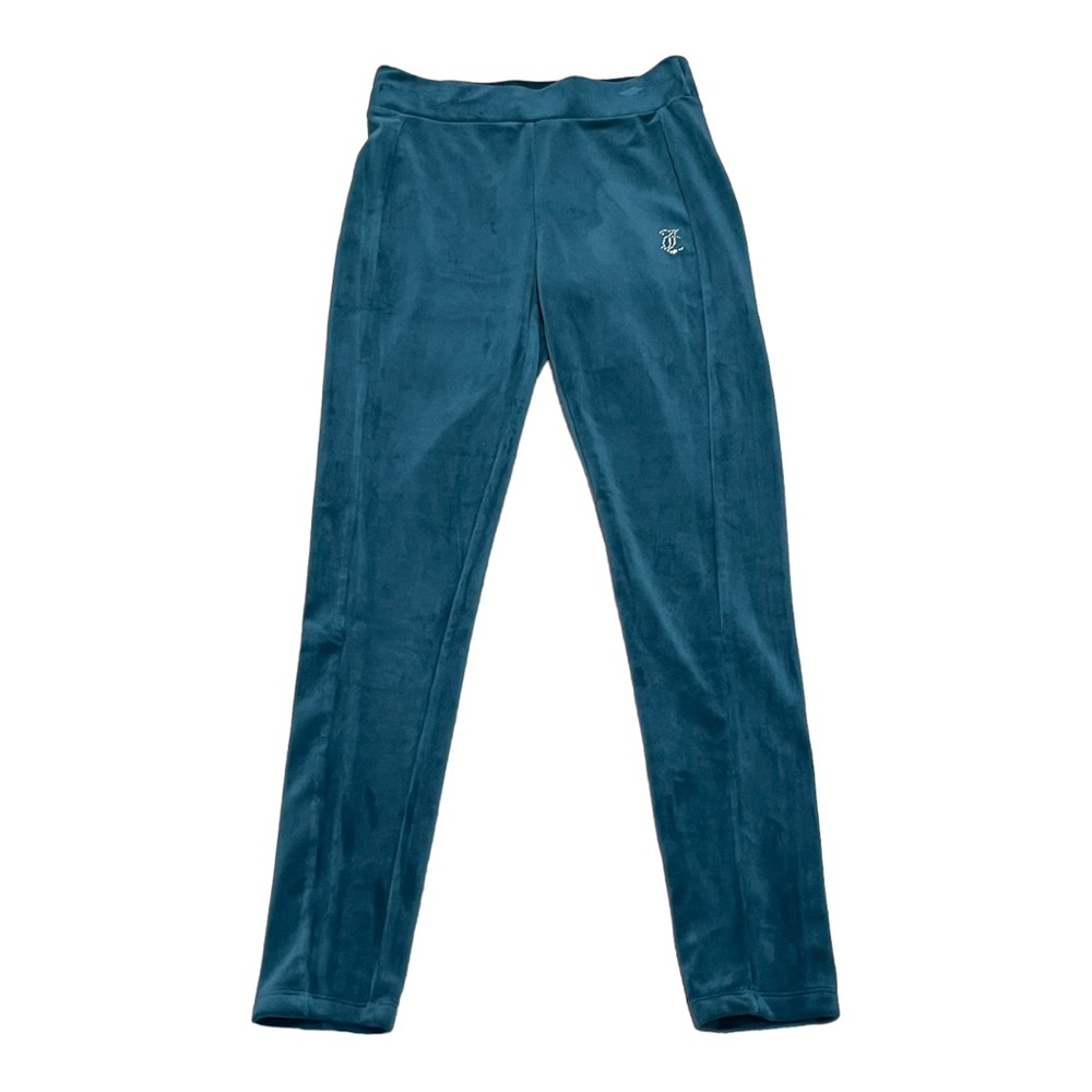 New Juicy Couture Classic Logo Velour Track Pants in Green Size Small